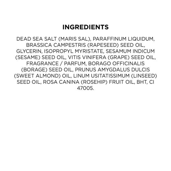 Salt & Oil Scrub Ingredients